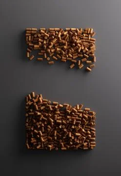 A lot of wine corks in shape of damaged rectangle Stock Illustration