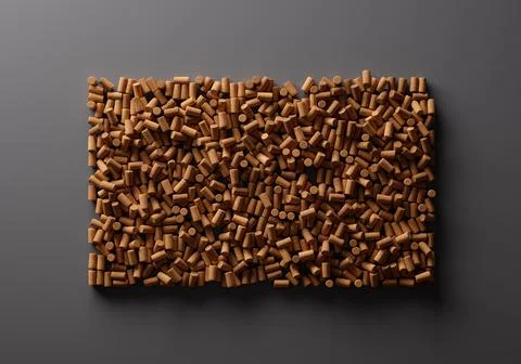 A lot of wine corks in shape of rectangle Stock Illustration