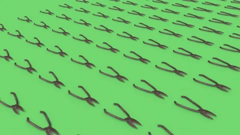 A lot of Wire Cutter in a row Stock Footage 155030980