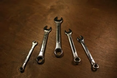 A lot of wrenches Foto stock