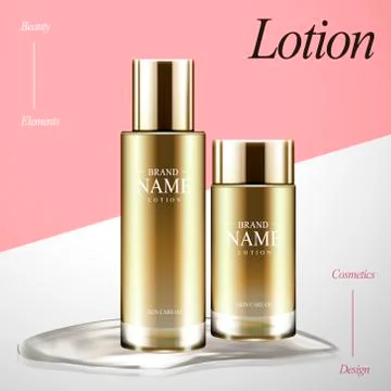 Lotion design elements Illustrazione stock