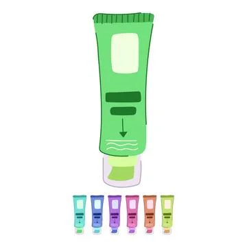 Lotion dry skin cream vector cartoon graphic Ilustración de archivo
