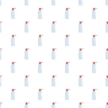 Lotion pump bottles creating a repeating pattern Stock Illustration