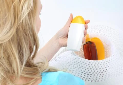 Lotion - Sun Protection . Foto stock