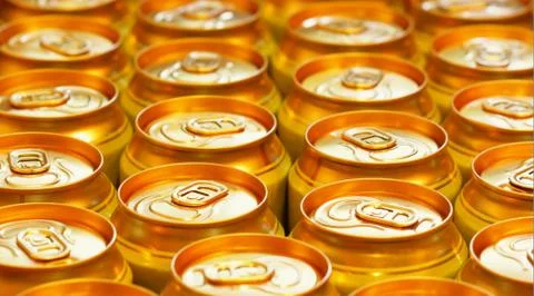 Lots of beer cans Stock Photos
