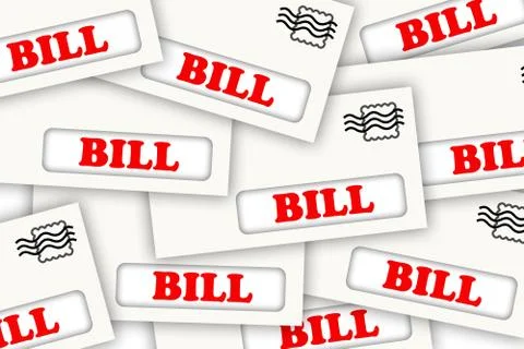 Lots of bills Stock Illustration