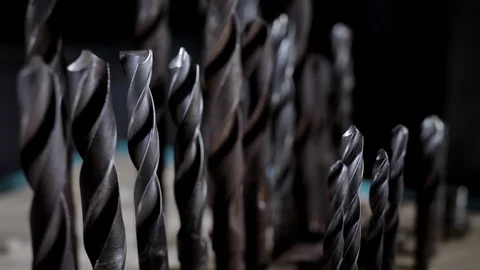 Lots of bits for drill, long and short bits. Stock Footage 94996379