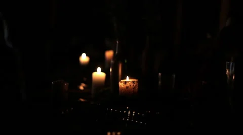 Lots of candles are burning Stock Footage 52758960