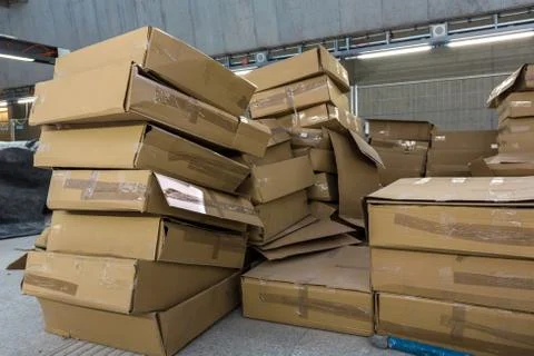 Lots of cardboard boxes Stock Photos