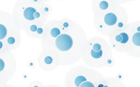 Lots of cells with white background, 3d rendering. Stock Illustration
