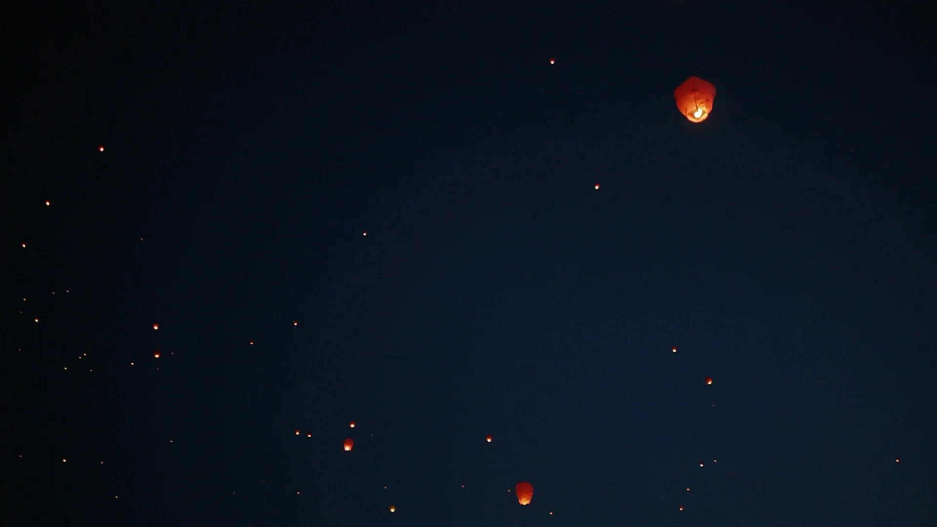 chinese lanterns at night