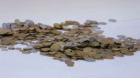 Lots of coins Stock Footage 837107