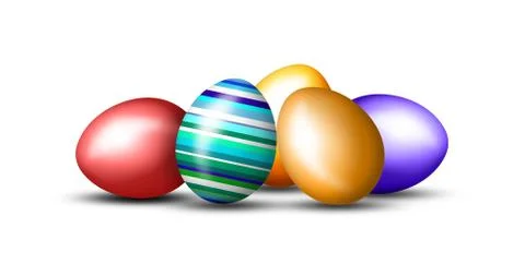 Lots of colorful easter eggs Stock Illustration