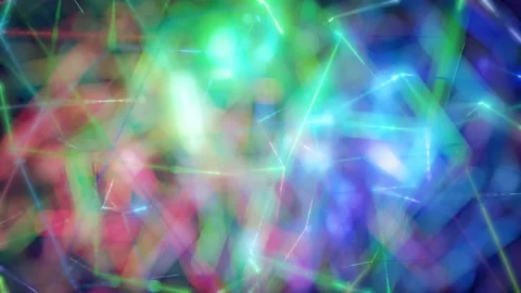 Lots of colorful, sharp and blurred lines and points. Stock Footage 226332602