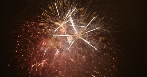 Lots of Colourful Fireworks Exploding In The Night Sky Vidéo 63875662