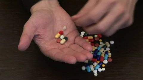 Lots of drugs and pills Stock Footage