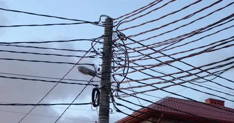 Lots of electrical wires on the table Stock Footage 166650643