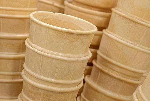 Lots of empty ice cream cones Foto stock