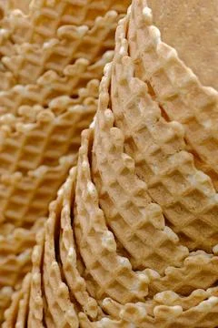 Lots of empty ice cream cones Foto stock