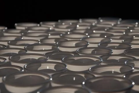 Lots of empty plastic cups Foto stock