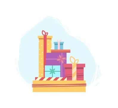 Lots of gift boxes for Christmas. Stock Illustration