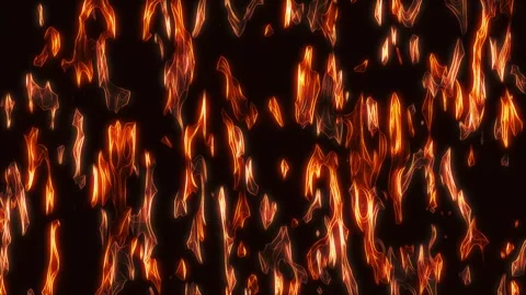 Lots of glowing, flame-like or crystal-like shapes of red and orange. Vídeos de archivo 296805775