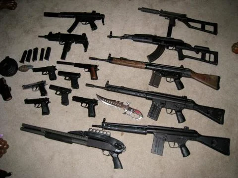 Lots of guns Stock Photos