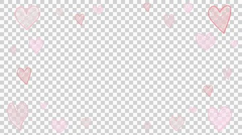 Lots of handwritten heart shape frame background Stock Illustration