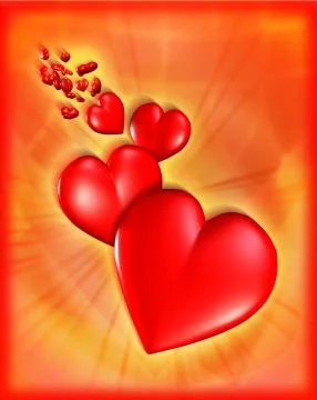 Lots of Hearts Stock Illustration