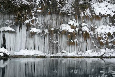 Lots of icicles Stock Photos