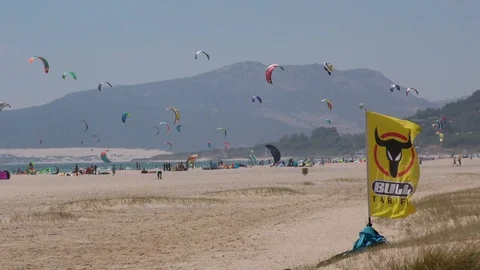 Lots Of Kites On A Beach 3 Stock Footage 107609634