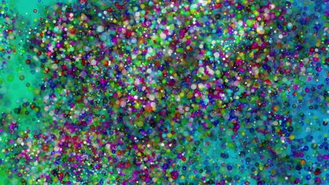 Lots of light particles - blue with green background Stock Footage 281787105