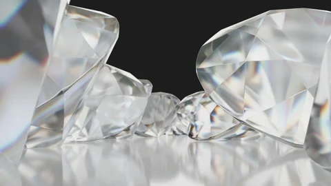 Lots of light precious diamond crystals Stock Footage 201605393