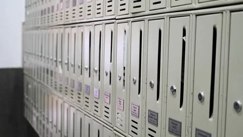 Lots of mailboxes in the building. Metal mailboxes Stock Footage 303940253