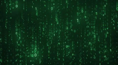 Lots of Matrix Binary Code Random Number Falling Background Stock Illustration