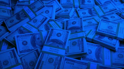 Lots Of Money In Blue Security Light Vídeos de archivo 188259102
