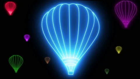 Lots of multicolored emerging balloons on a black background. Stock Footage 147103298