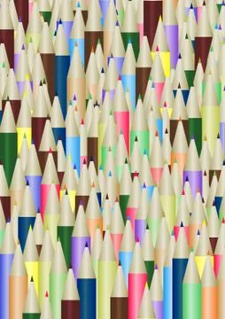 Lots of pencils Illustrazione stock