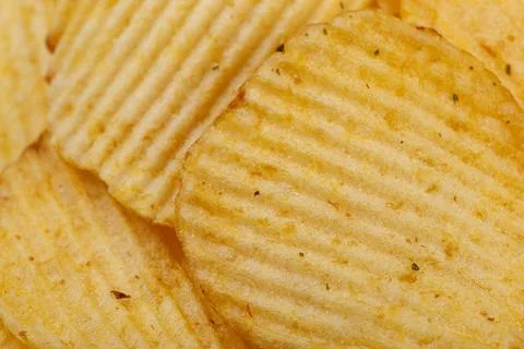 Lots of potato chips, texture Stock Photos