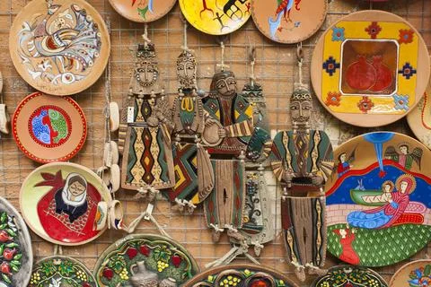 Lots of pottery at the fair Stock Photos