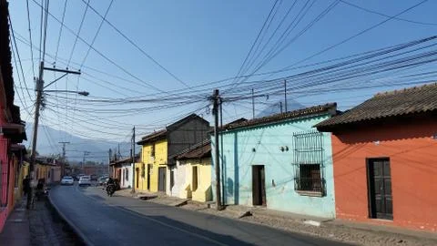 Lots of powerlines Stock Photos
