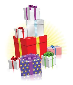 Lots of presents concept Stock Illustration
