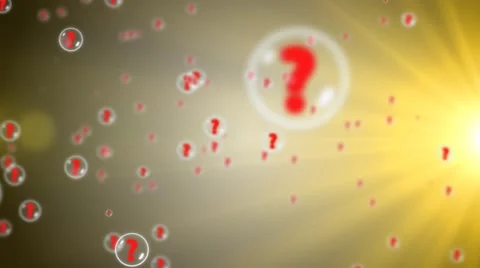 Lots of question marks. Many bubble with question marks Video stock 56555134