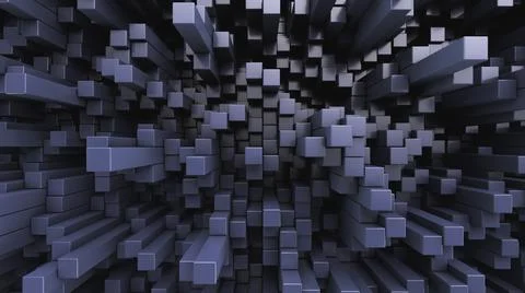 Lots of rectangular rods. Abstract background. Stock Photos