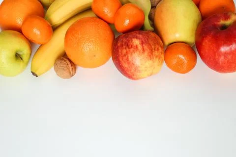 Lots of ripe fruit on the table Stock Photos