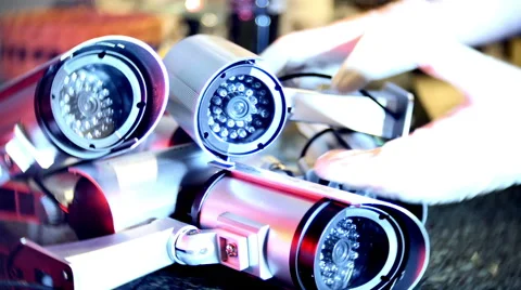 Lots of security cameras 2 스톡 동영상 39962555