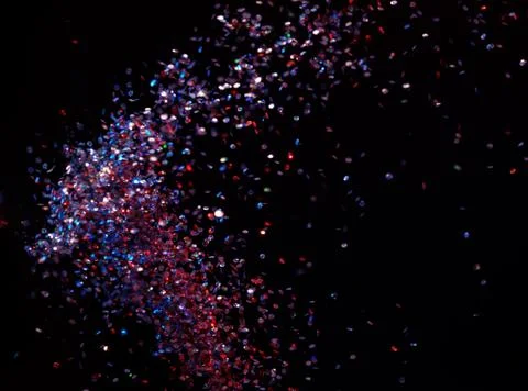 Lots of sequins over the dark background Stock Illustration