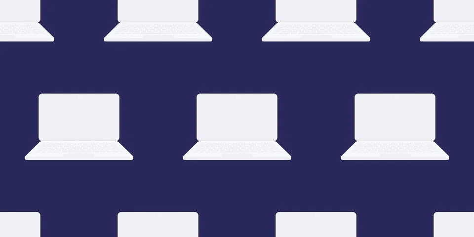 Lots of Simple Minimalist Laptops - Pattern Background Design, Texture for .. Stockillustratie