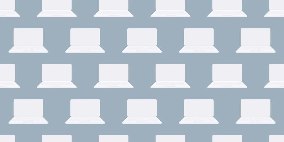 Lots of Simple Minimalist Laptops - Pattern Background Design, Texture for .. Stock-Illustration
