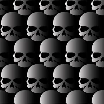 Lots of skulls. Stock Illustration